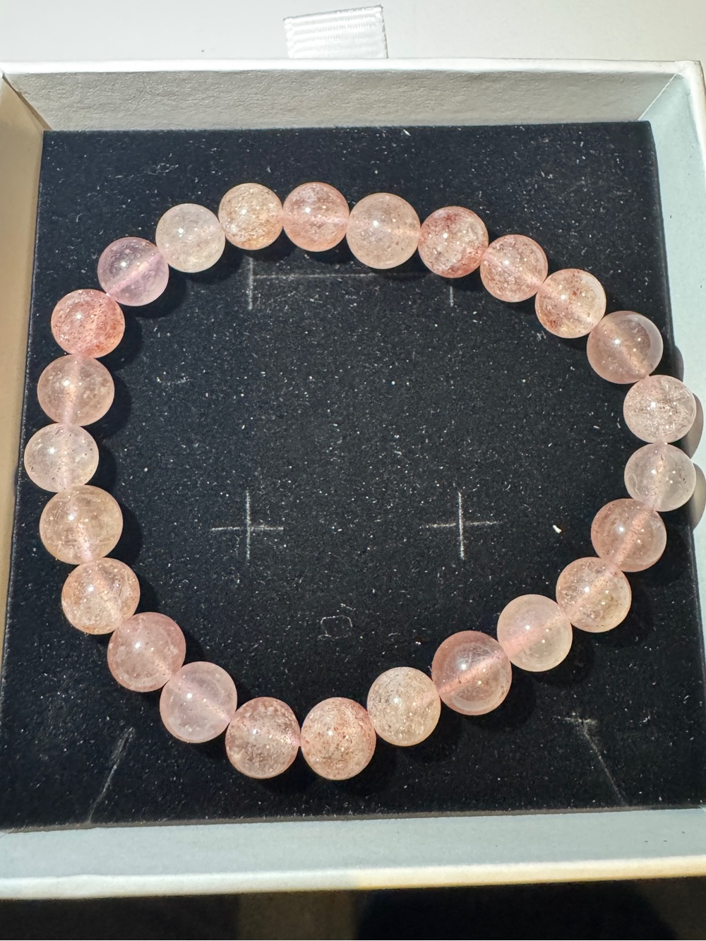 Garden Quartz Beaded Stretch Bracelet - Pink